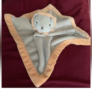Tiddliwinks Lovey Lion Snuggle Blanket Plush Brown Orange Baby Security